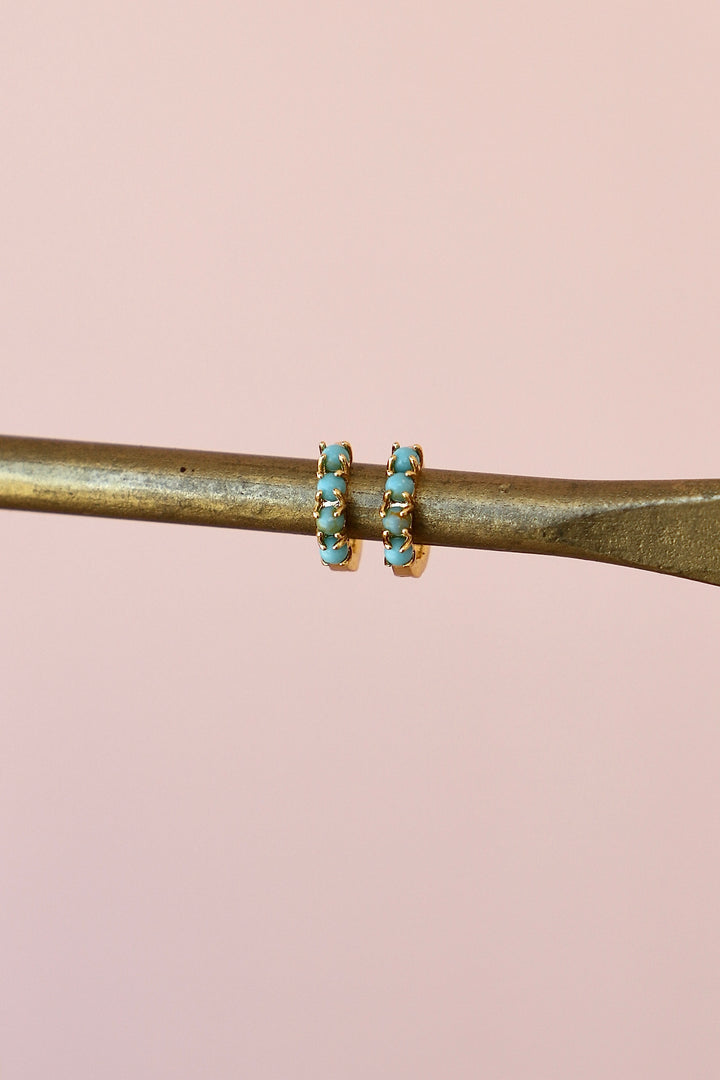 MINI TURQUOISE HOOPS