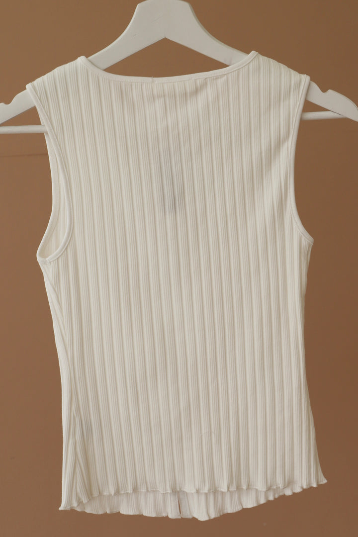 LIV RIBBED TANK- OFF WHITE