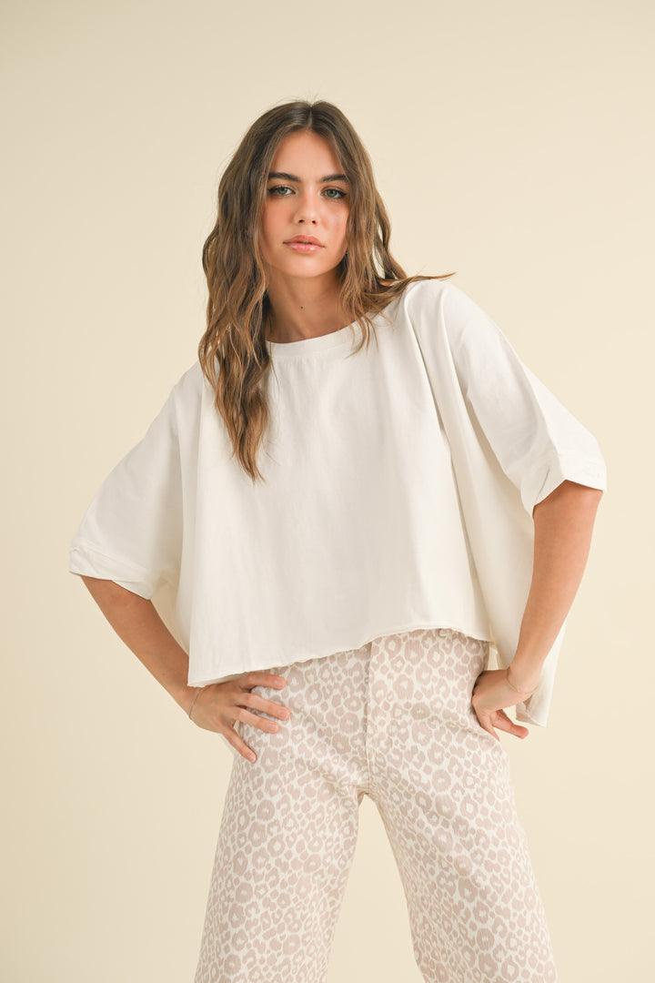 BYE AND WASH OVERSIZED TOP