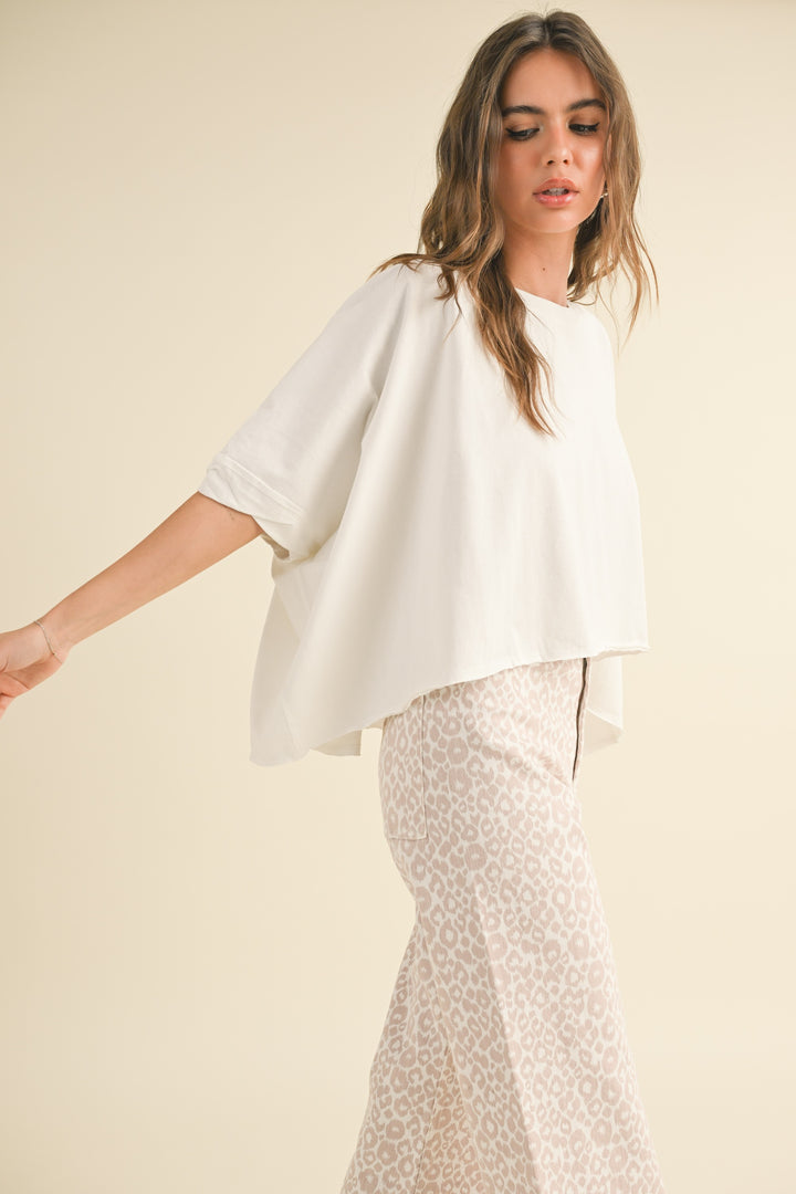 BYE AND WASH OVERSIZED TOP