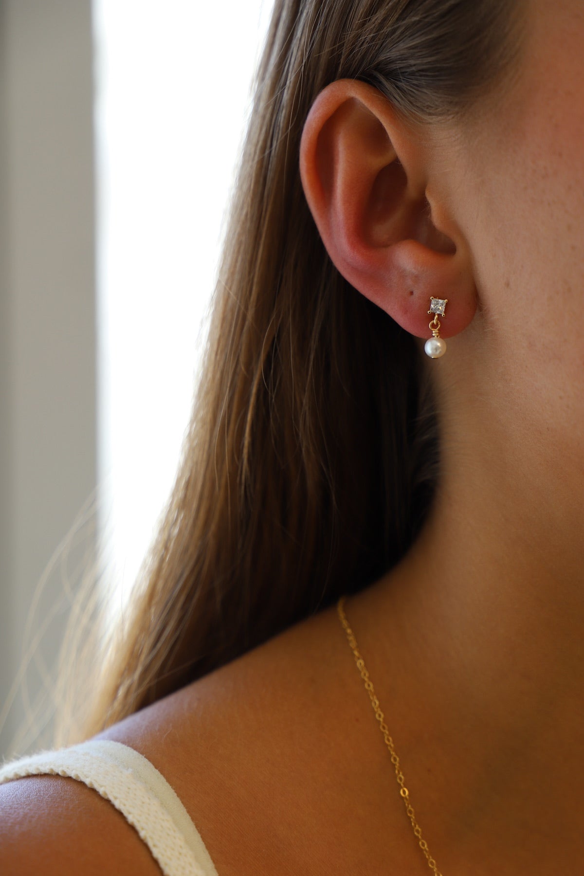 CLAIRE PEARL STUDS – Katie Waltman Jewelry