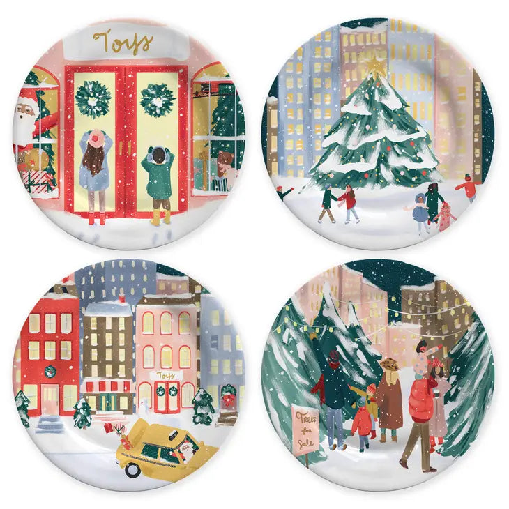 CITY SIDEWALKS BAMBOO PLATE SET