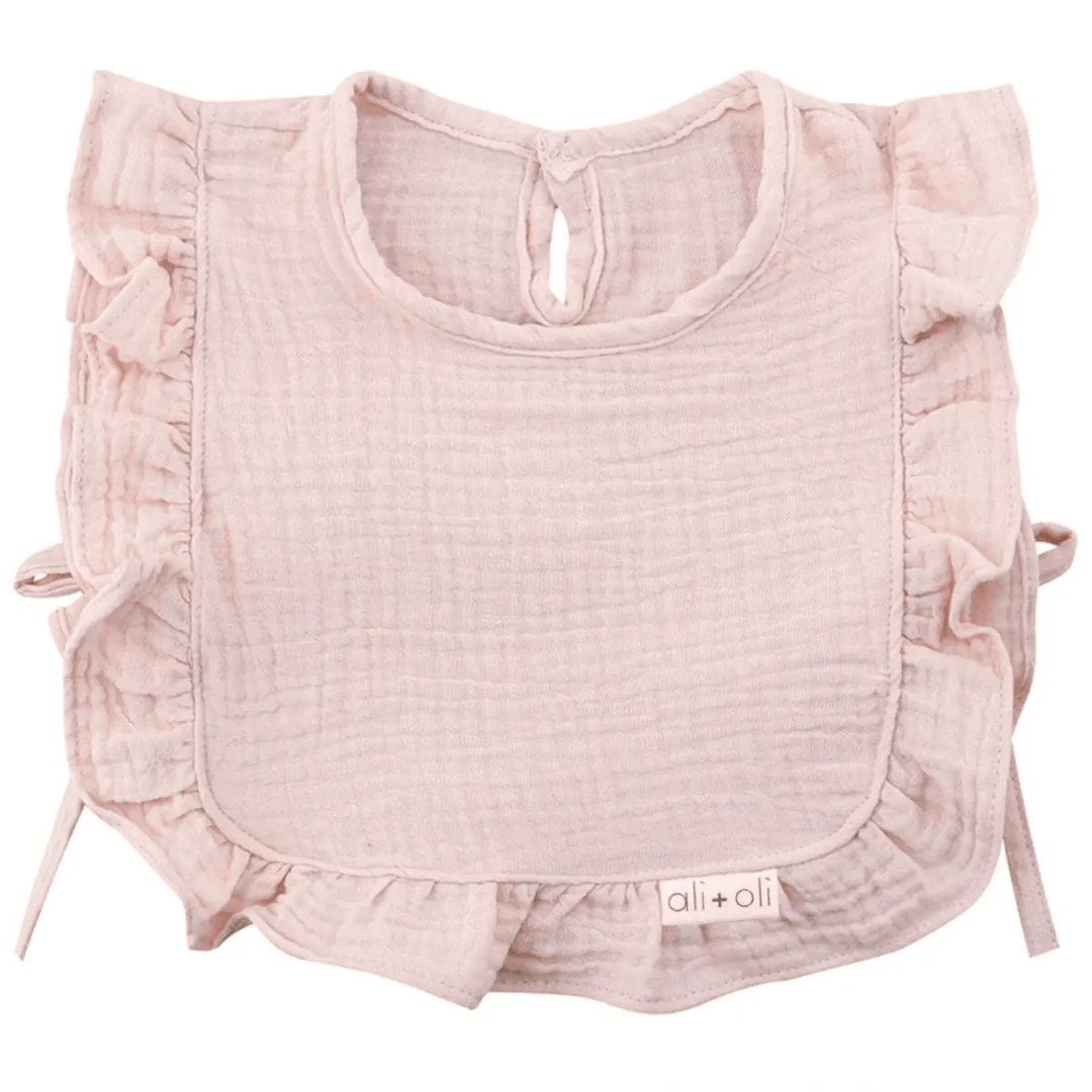 MUSLIN RUFFLE BABY BIB