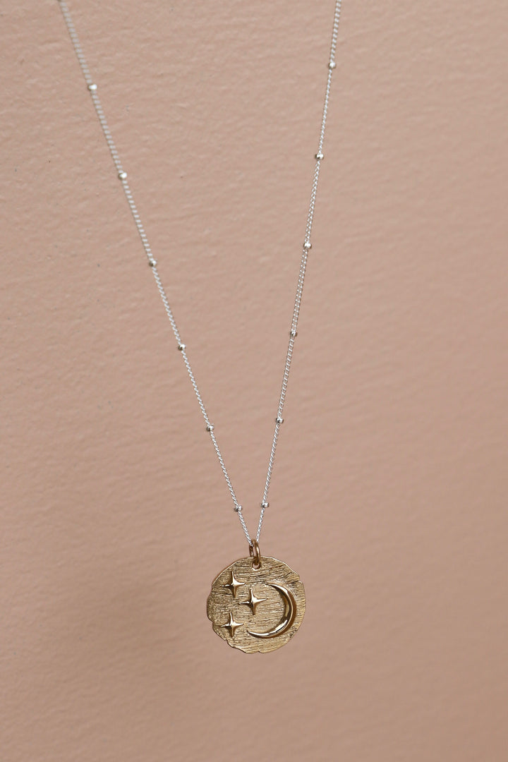 TWO TONE CELESTIAL NECKLACE
