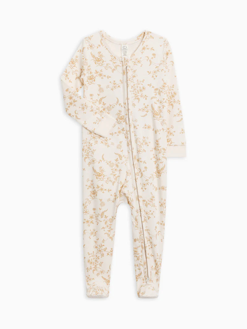 PEYTON FOOTED ZIPPER - JULIA FLORAL/LATTE
