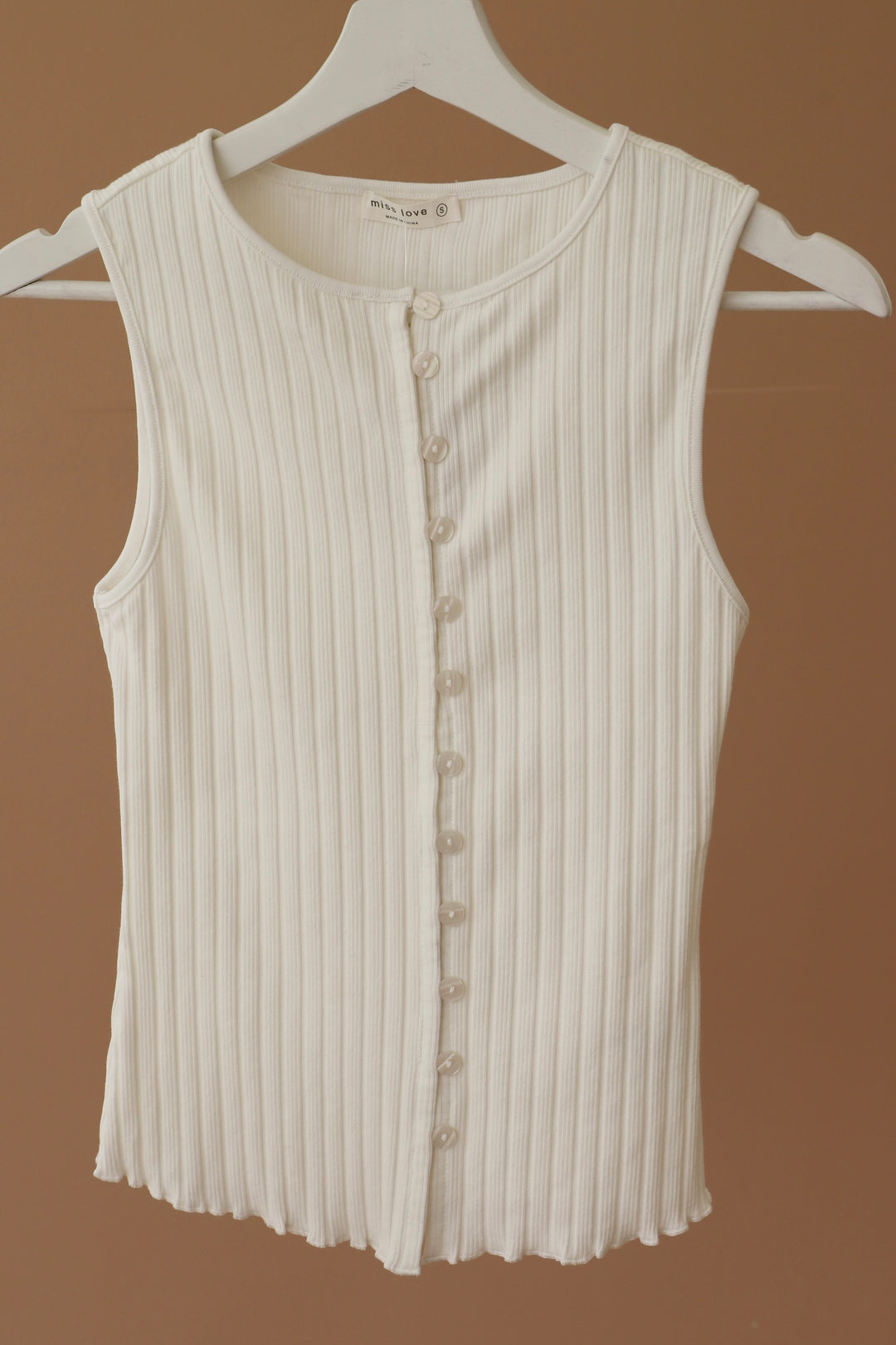 LIV RIBBED TANK- OFF WHITE