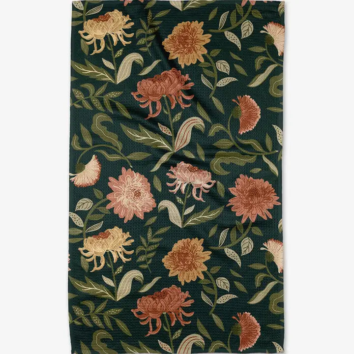 KITCHEN TEA TOWEL - CHRYSANTHEMUMS