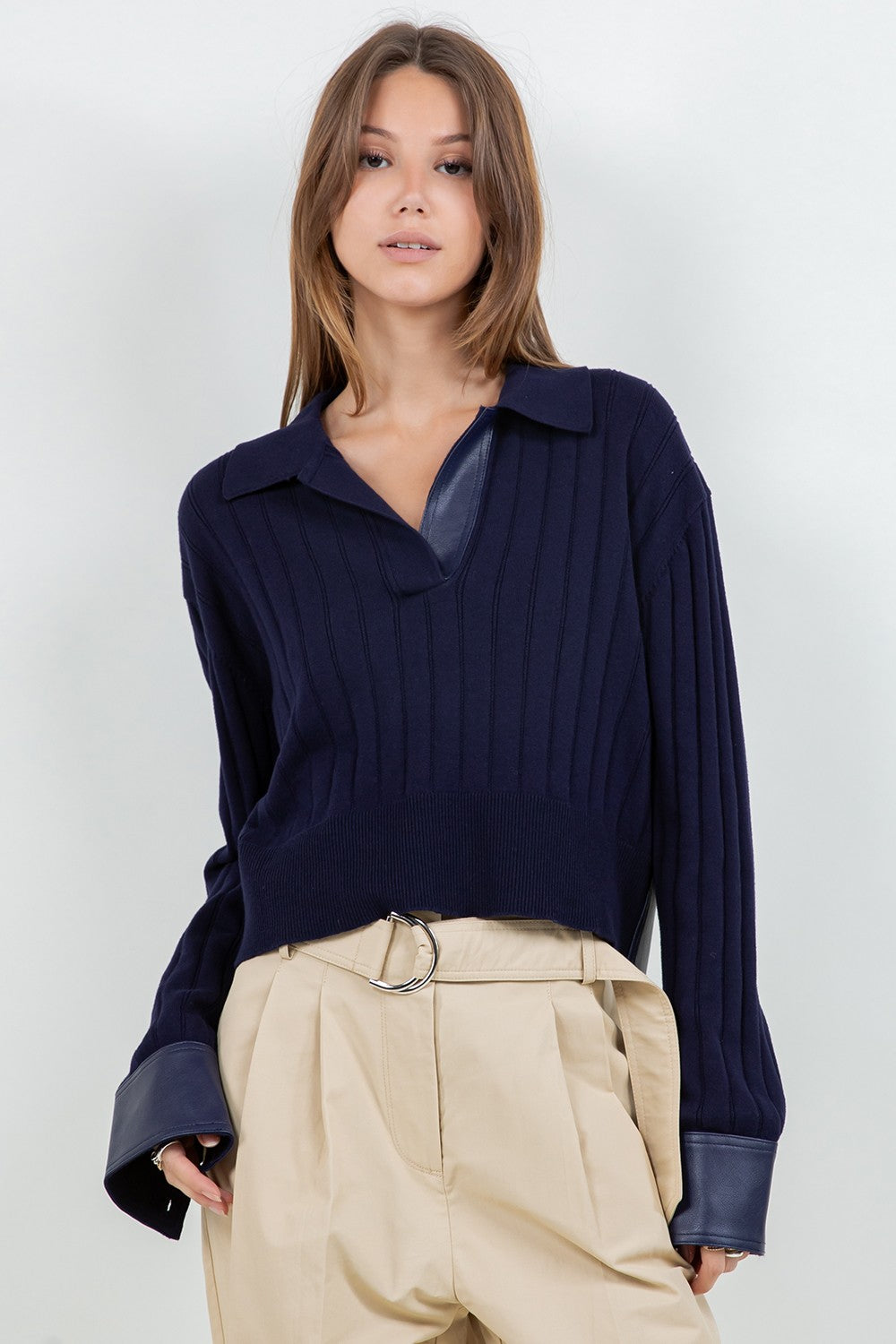 POLLY CONTRAST SWEATER