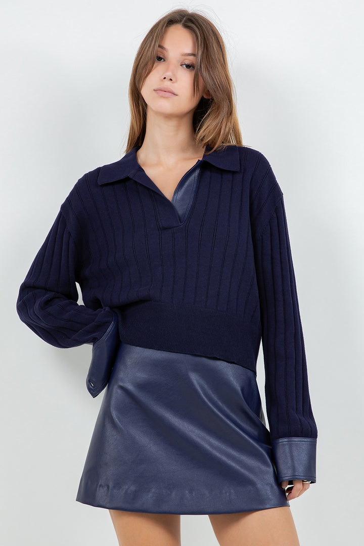 POLLY CONTRAST SWEATER