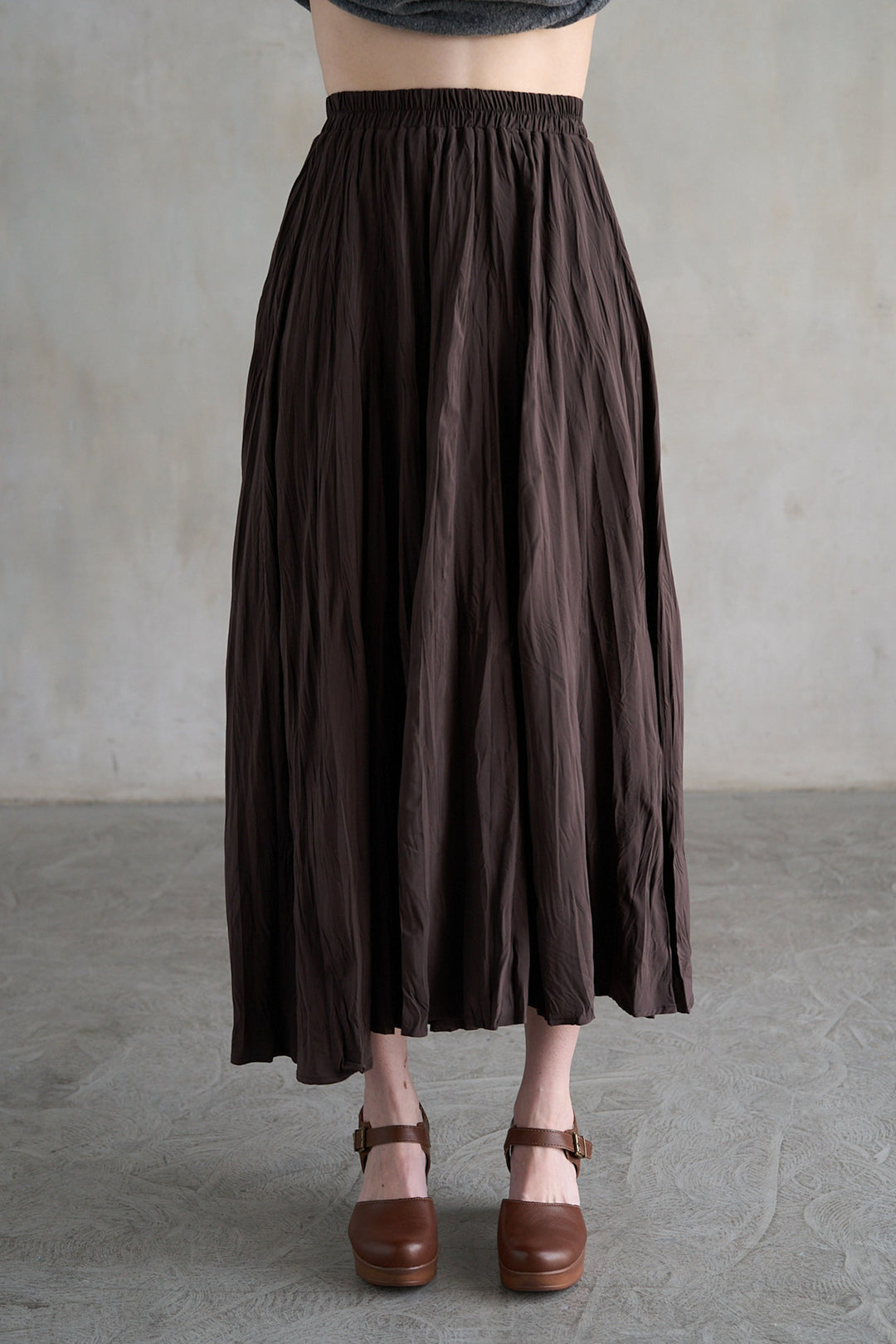 CRINKLED MAXI SKIRT