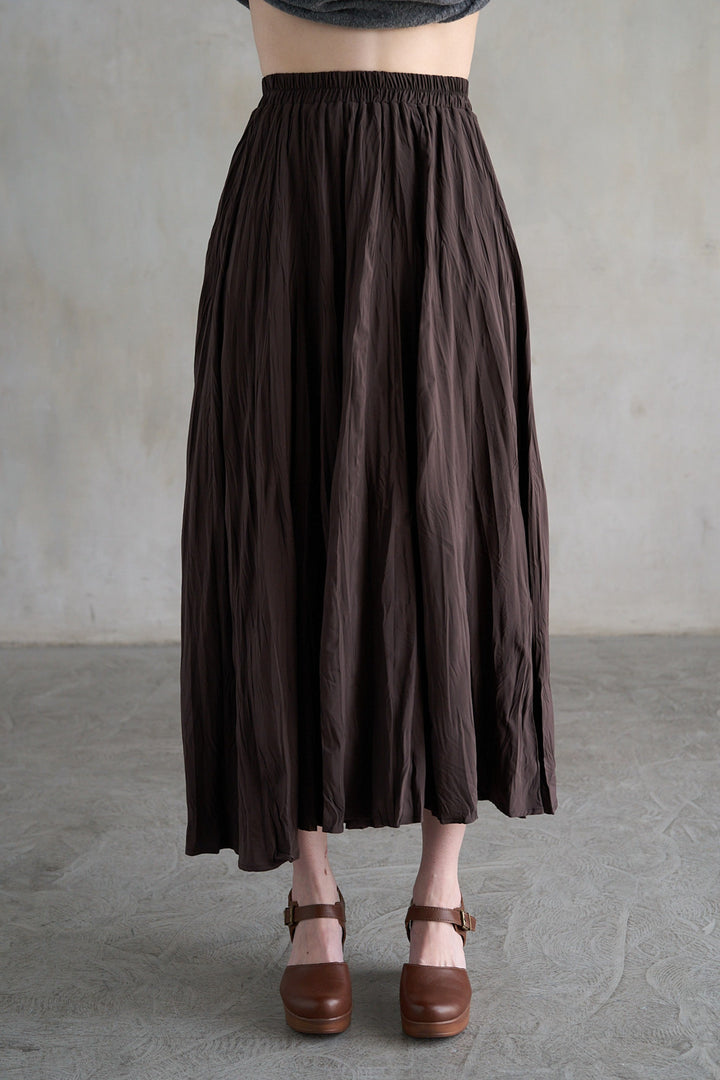 CRINKLED MAXI SKIRT
