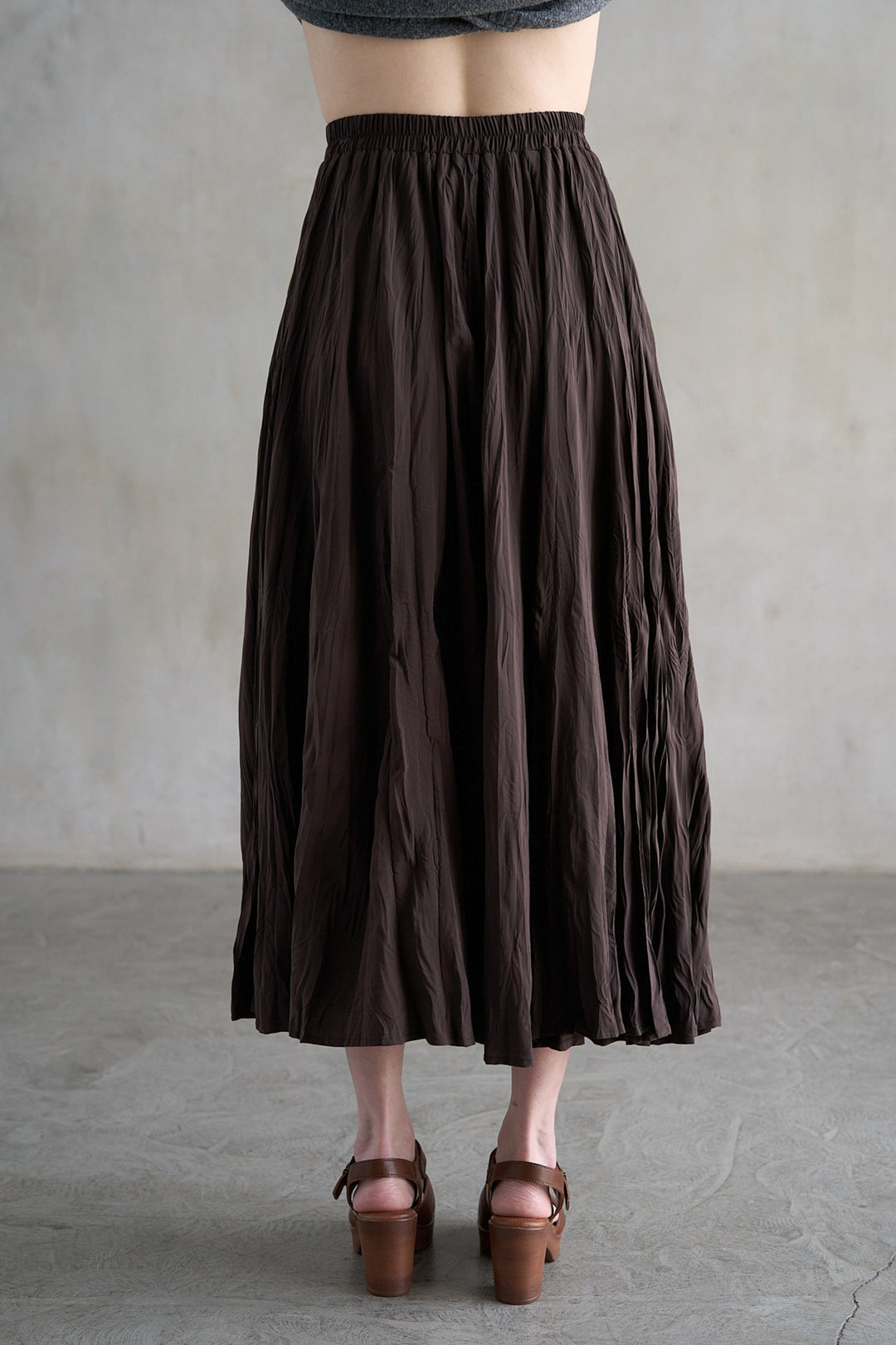 CRINKLED MAXI SKIRT