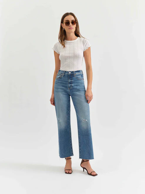 PLEASER HIGH RISE ANKLE JEAN
