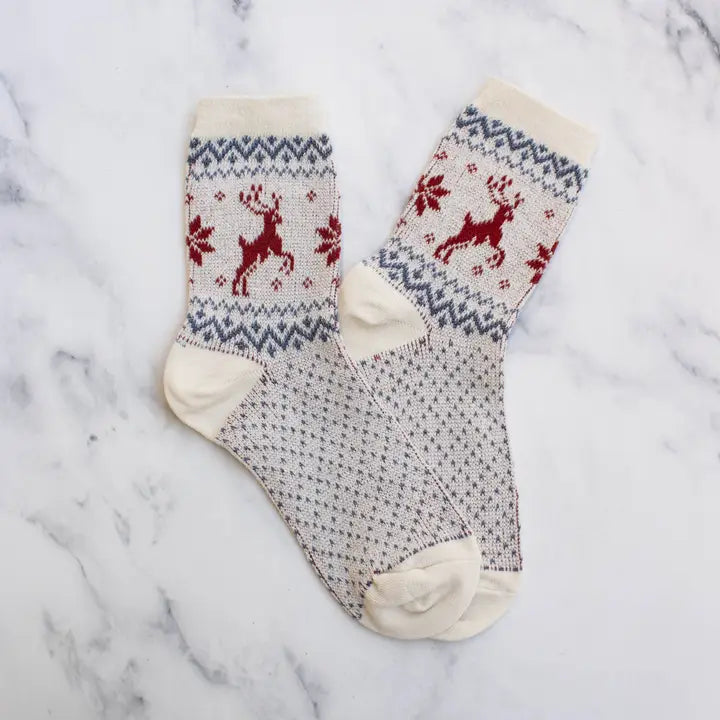 CHRISTAMS DEER SOCKS