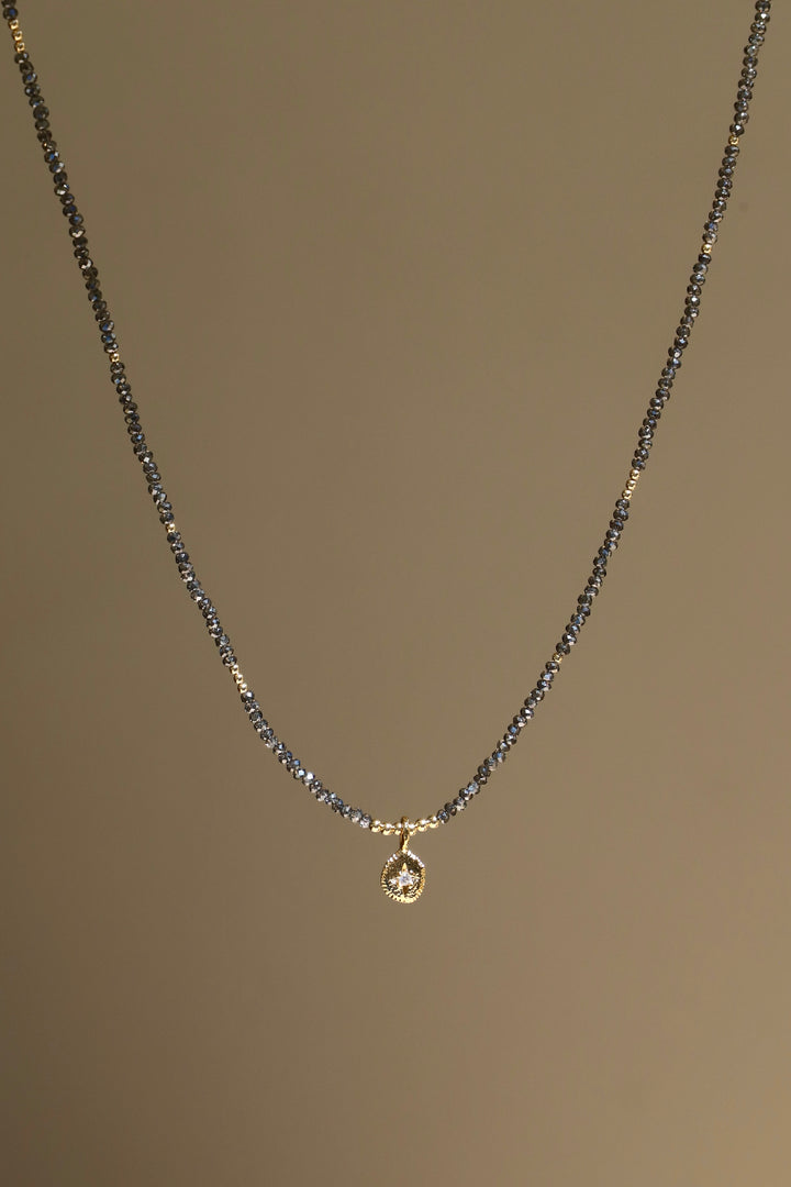 SIKA STAR AND SMOKY BEADED NECKLACE