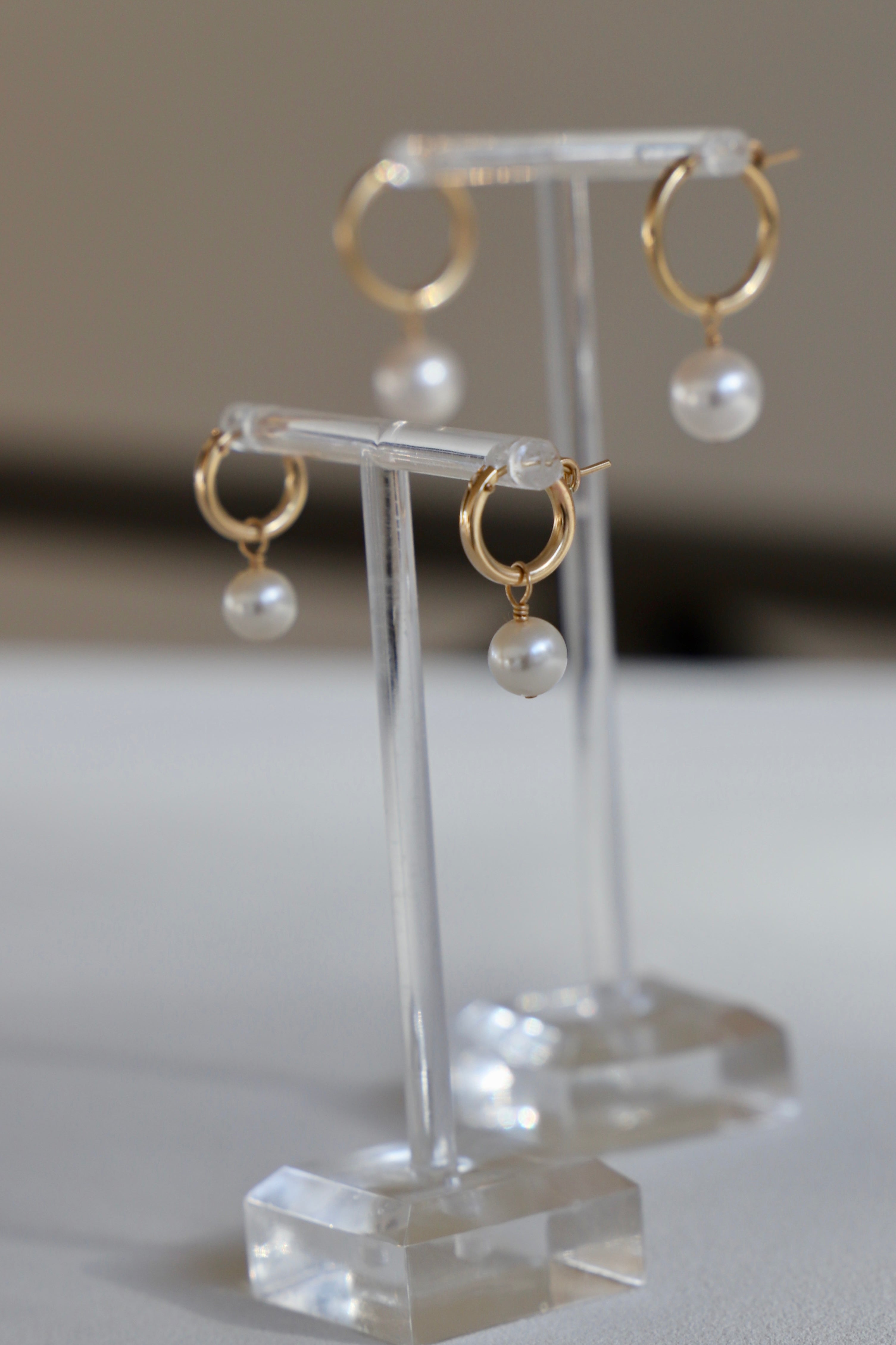 AUDREY PEARL HOOP EARRINGS – Katie Waltman Jewelry