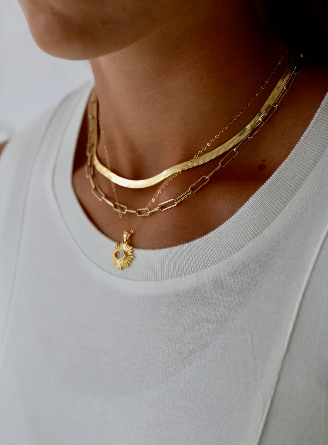 SMOOTH PAPERCLIP CHAIN NECKLACE