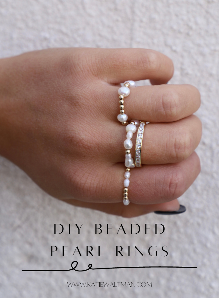 DIY Beaded Pearl Rings