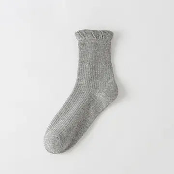 LACE RUFFLE TUBE SOCK