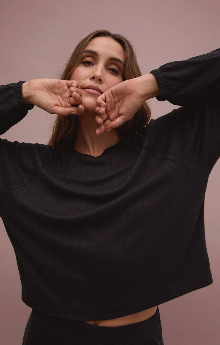 GEMMA POINTELLE LONG SLEEVE TOP