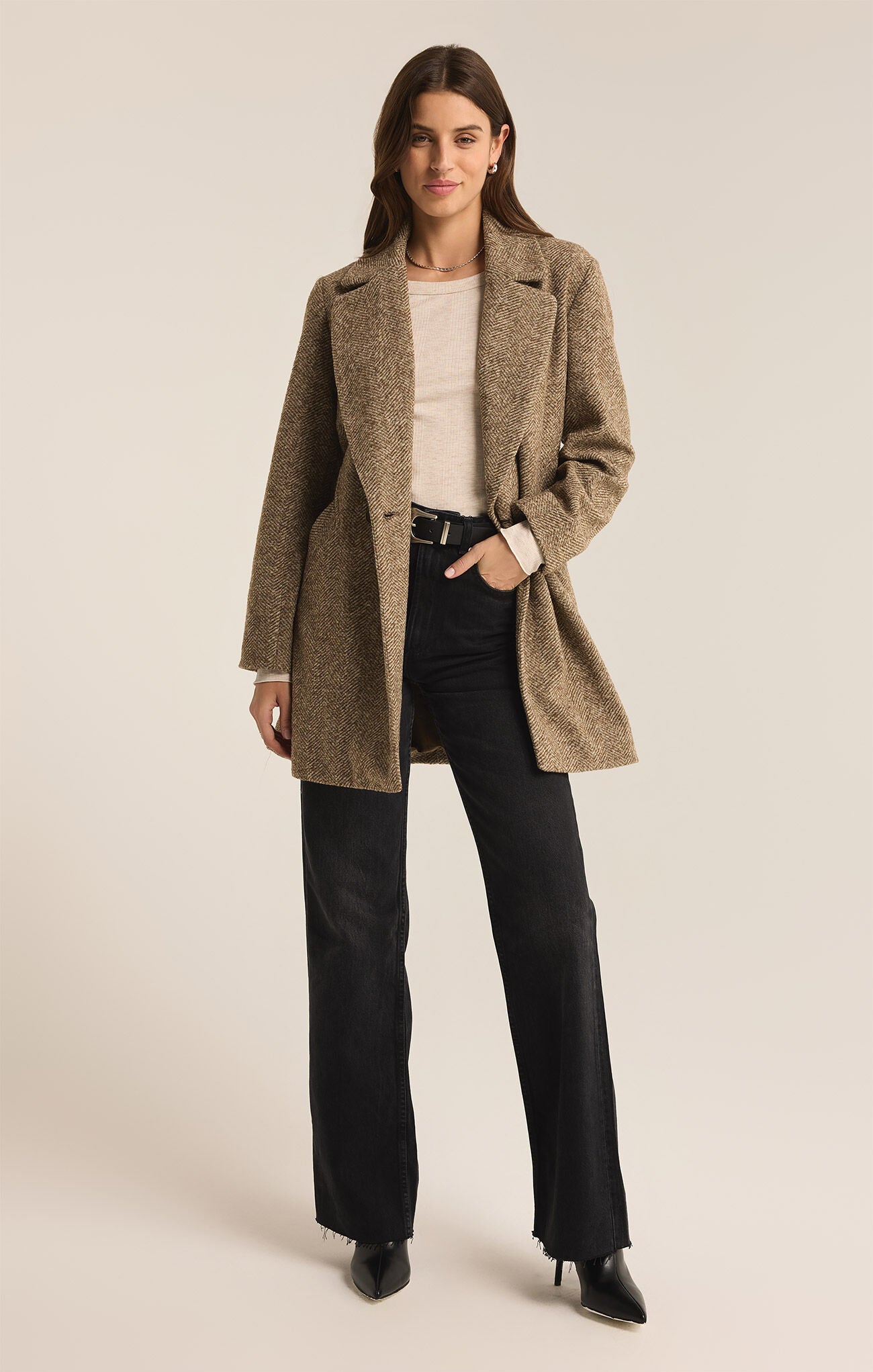 HAWTHORNE HERRINGBONE COAT – Katie Waltman Jewelry