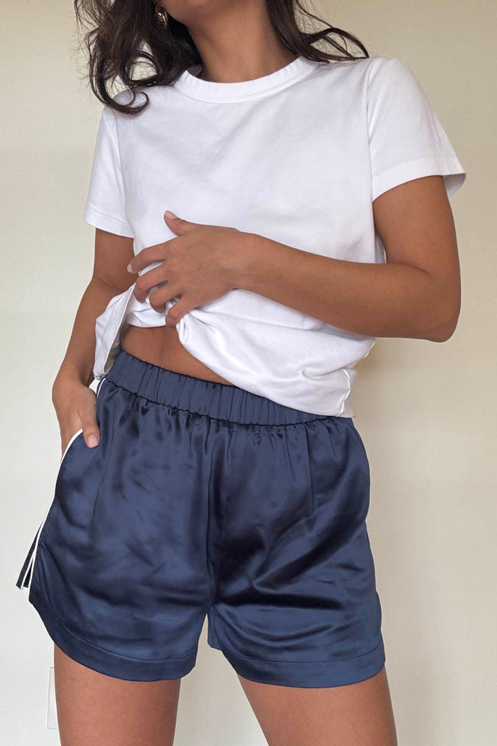 SATIN TRACK SHORTS