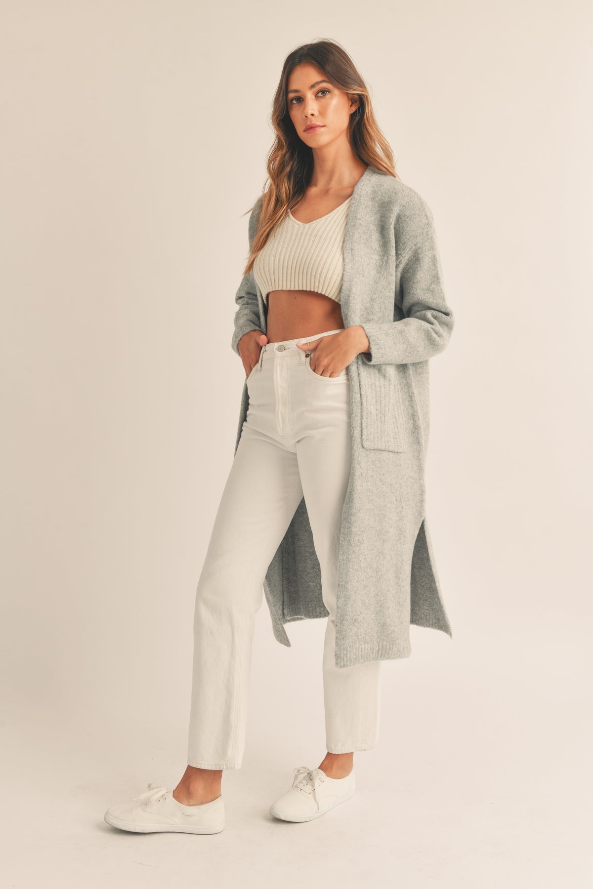 FAYE FUZZY KNIT CARDIGAN – Katie Waltman Jewelry