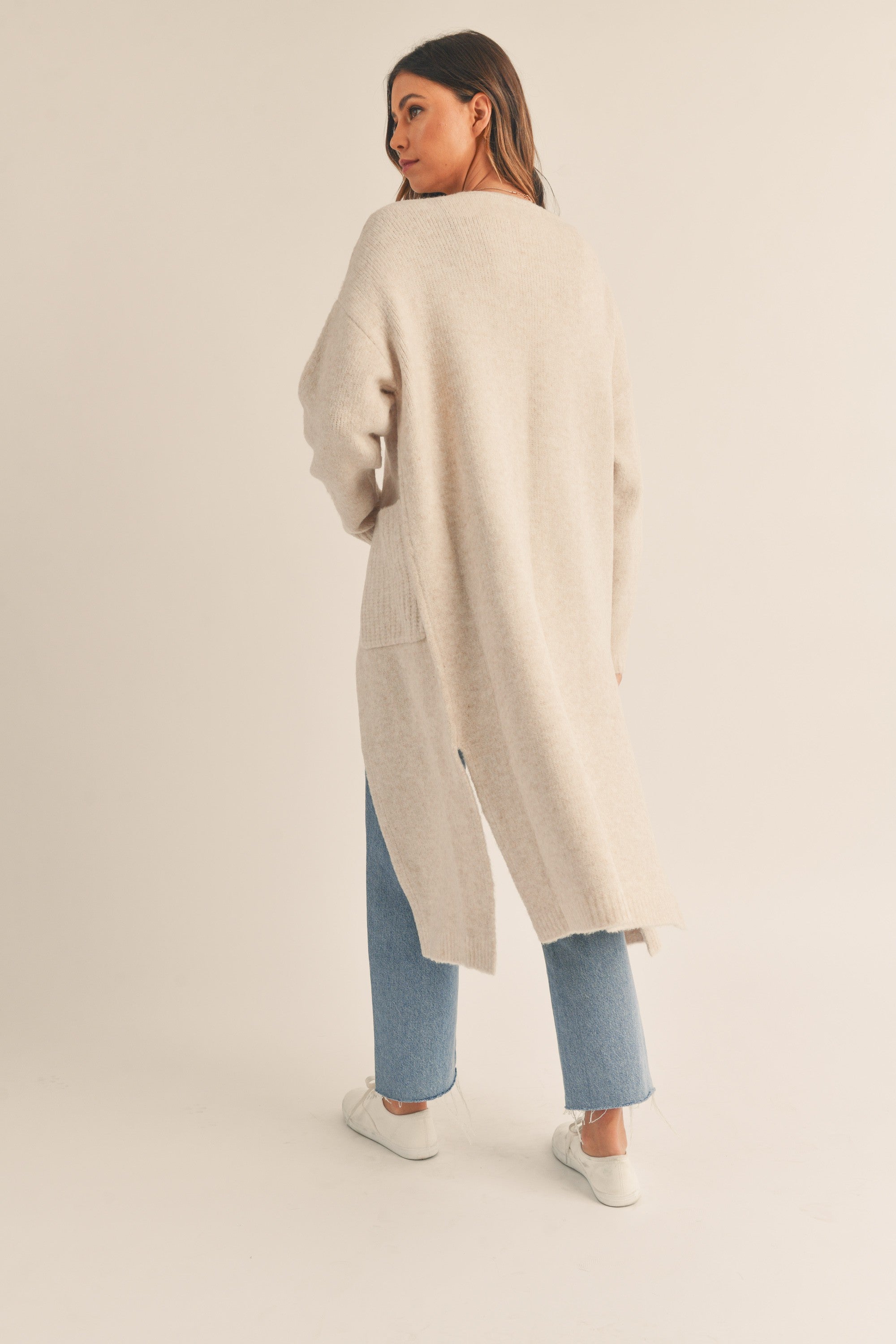 FAYE FUZZY KNIT CARDIGAN