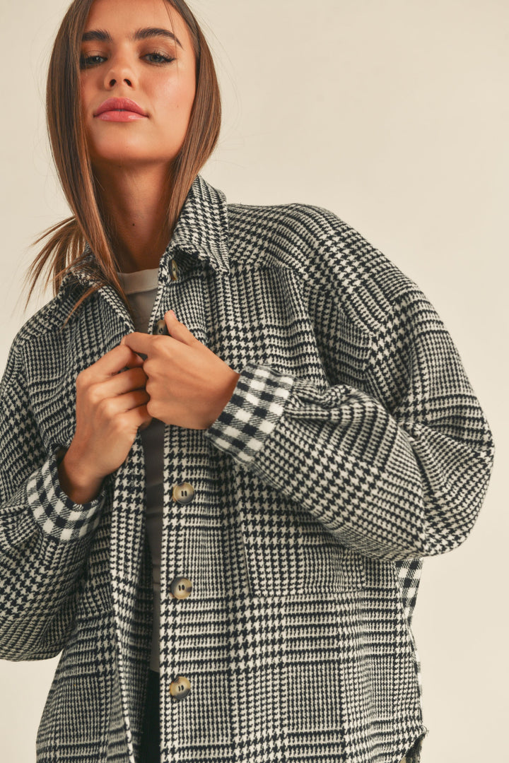GINGHAM AND PLAID JACKET