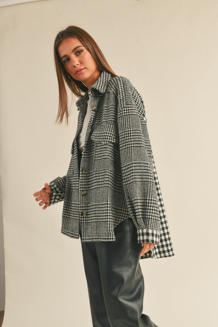 GINGHAM AND PLAID JACKET