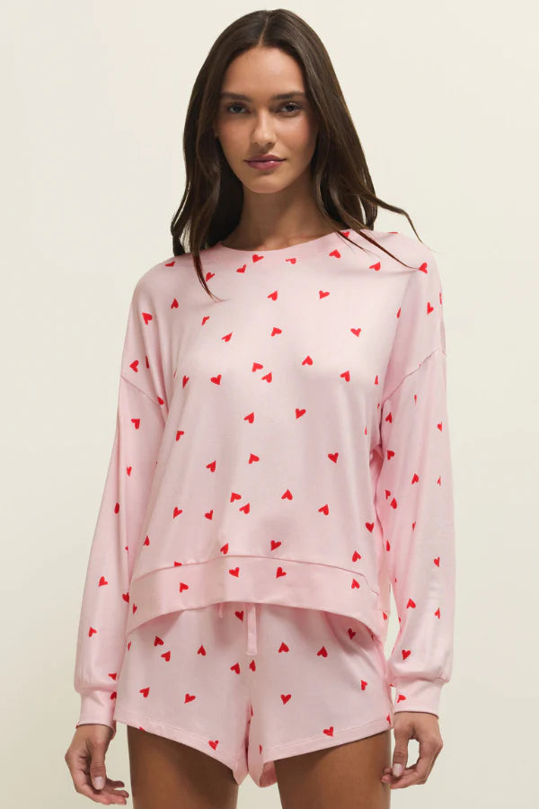 MIRA HEART LONG SLEEVE TOP