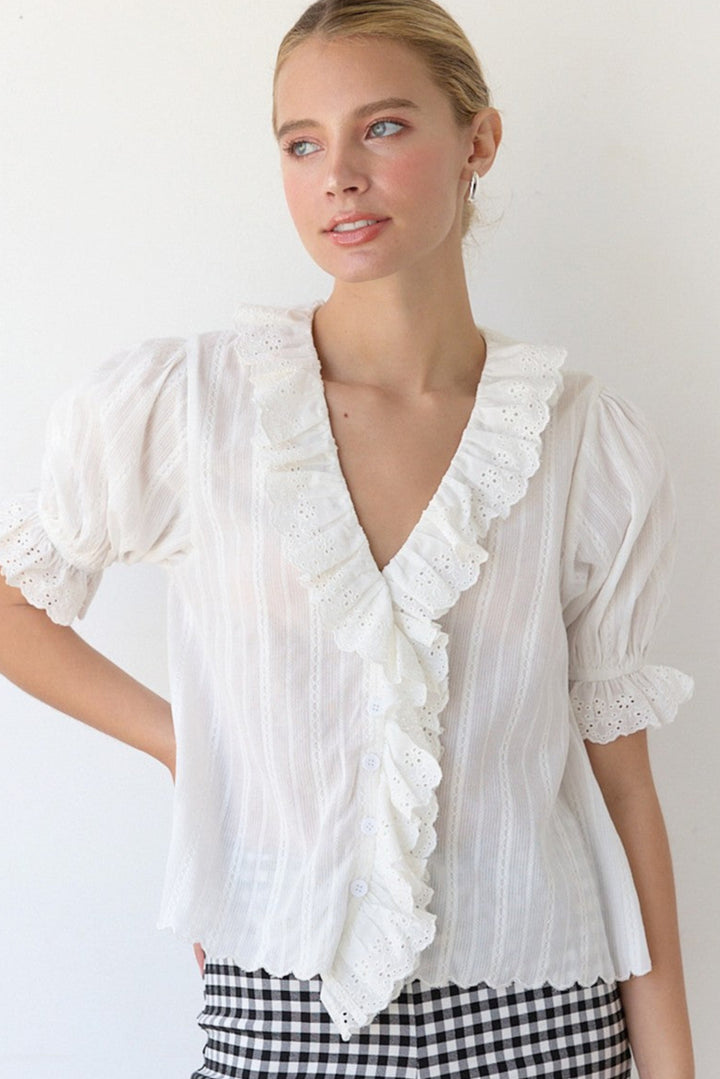 THE RUFFLE AND GRACE BLOUSE