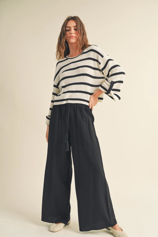 LEIGH WIDE LINEN PANTS