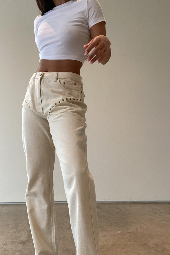 PORTER STUDDED JEANS