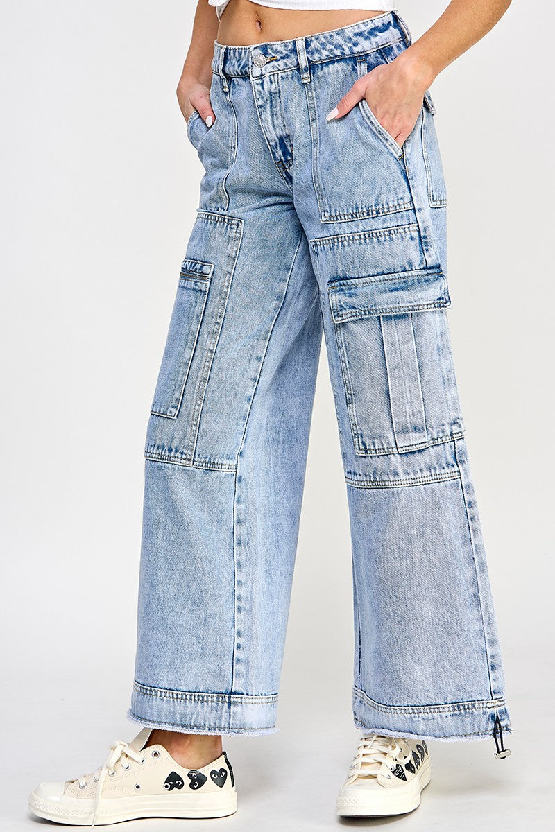 EXTREME WIDE LEG UTILITY JEANS