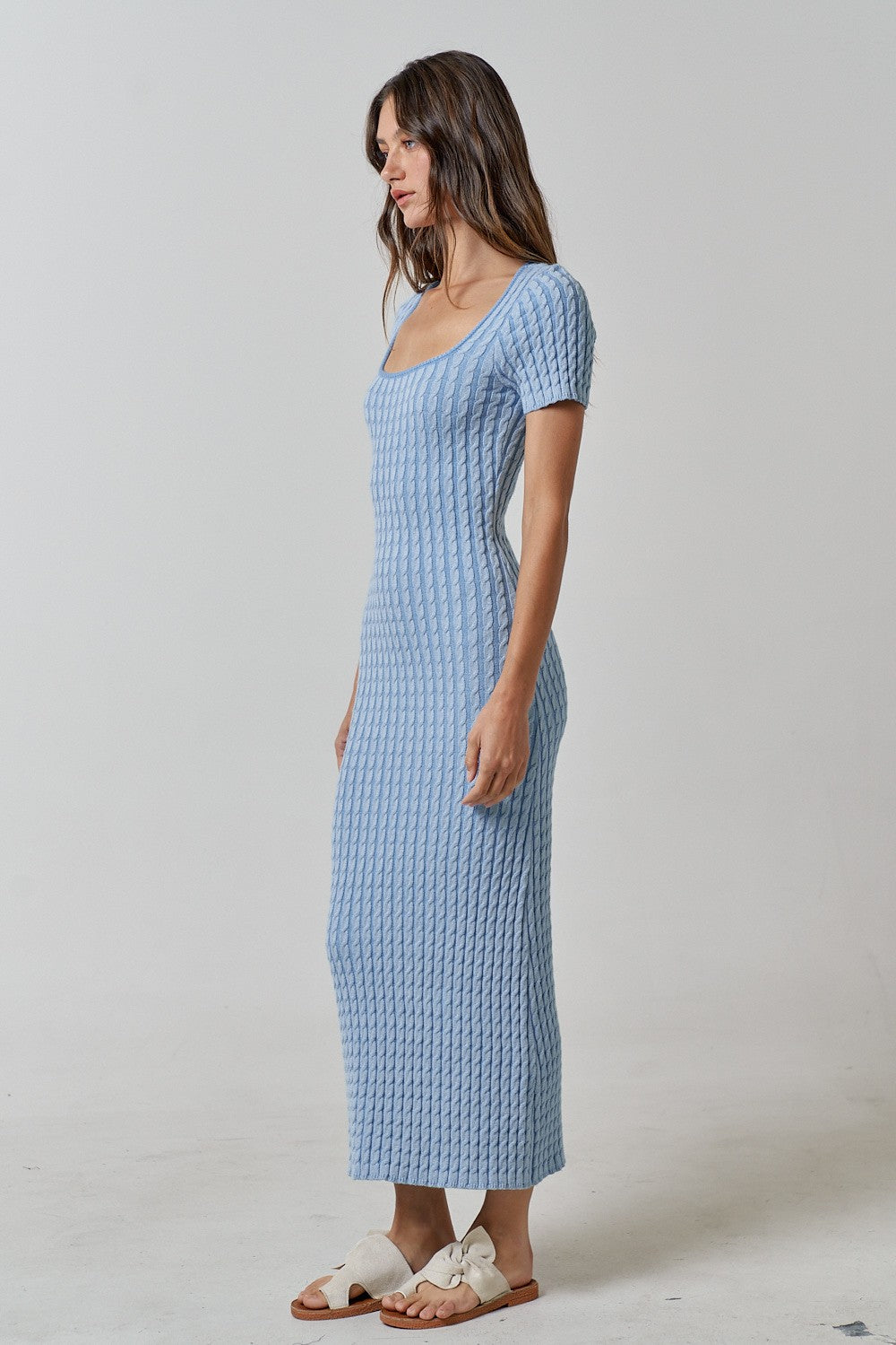 MARIE CABLE KNIT MAXI DRESS