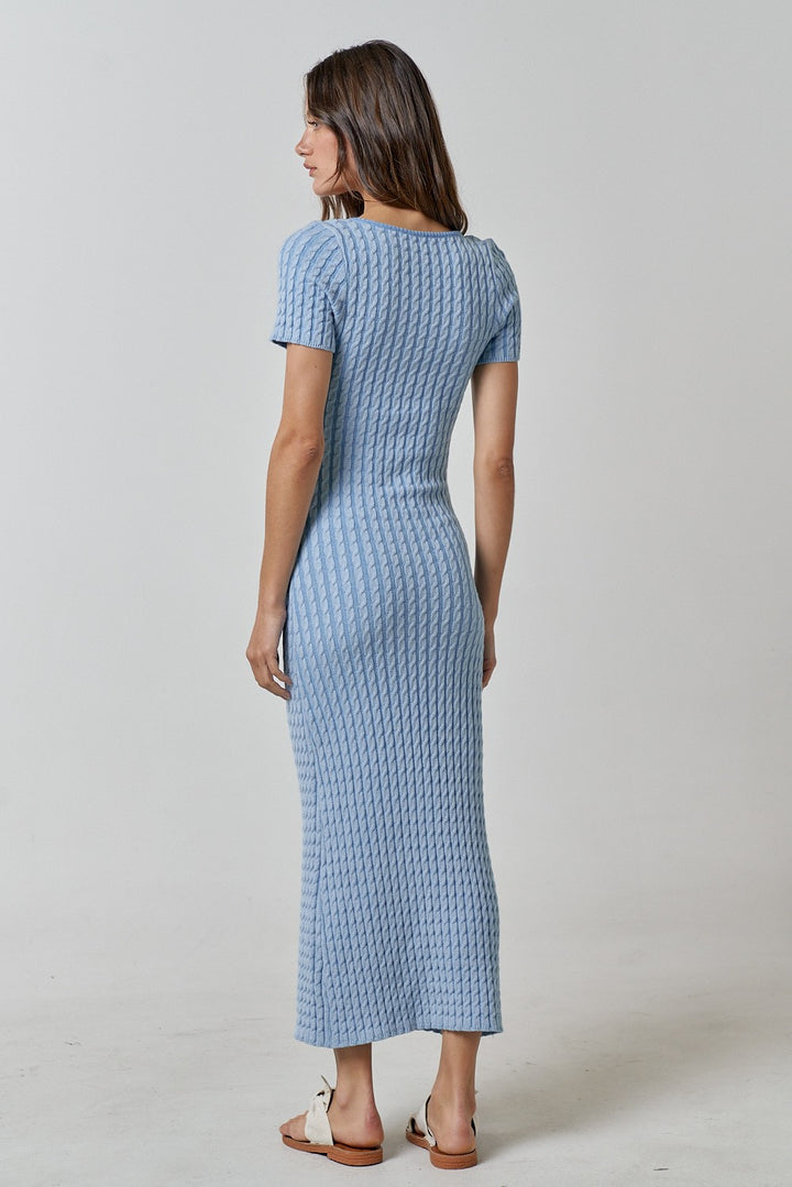 MARIE CABLE KNIT MAXI DRESS