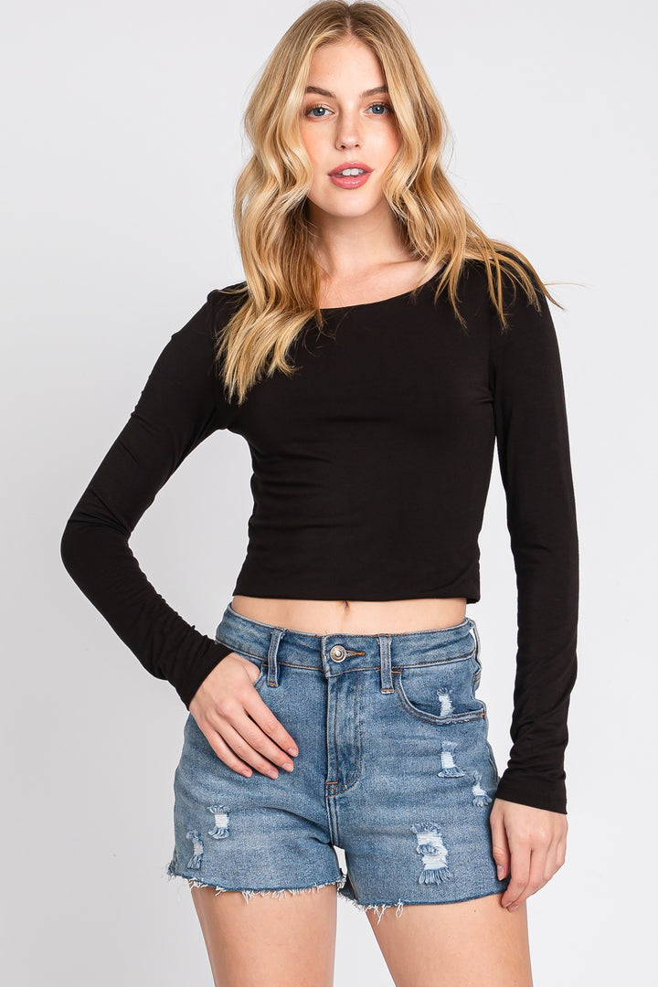 DOUBLE LAYER LONG SLEEVE TOP