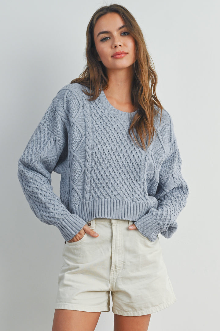 JANESSA CABLE KNIT SWEATER