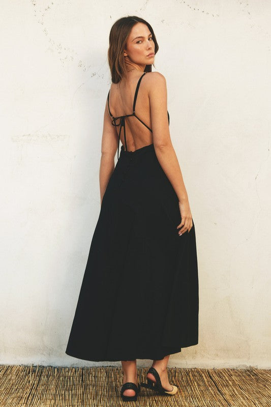 FIT AND FLARE MAXI DRESS