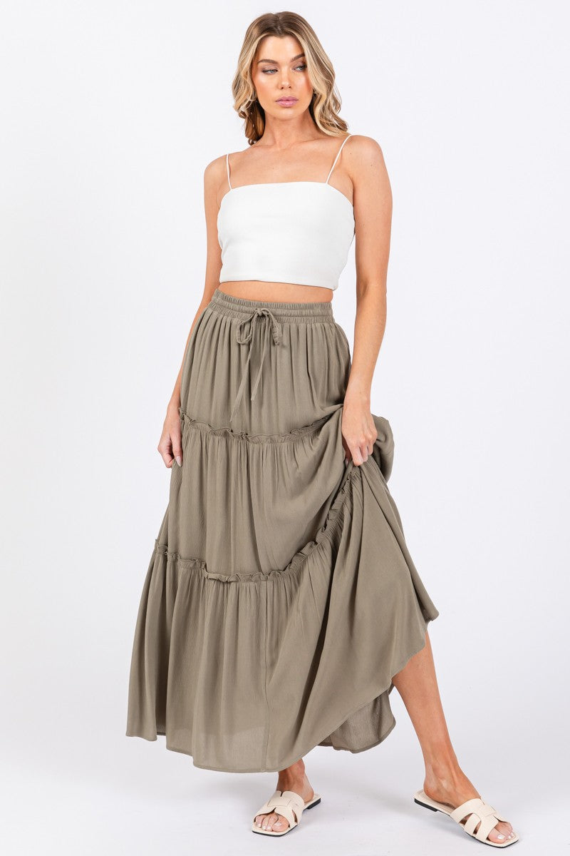 CARRIE TIERED MAXI SKIRT