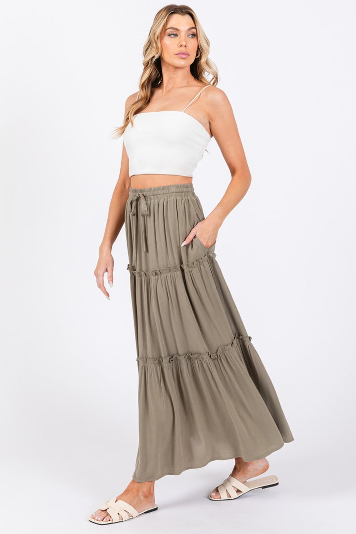 CARRIE TIERED MAXI SKIRT