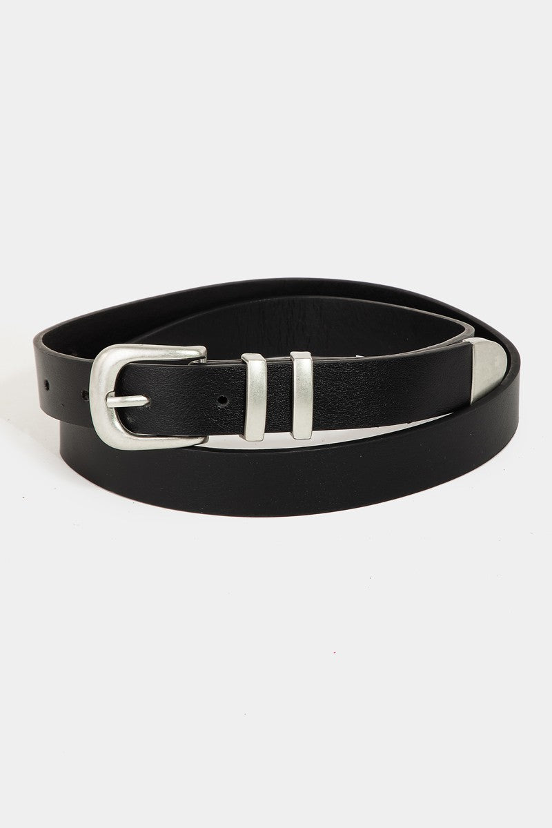 ROUNDED SILVER BELT