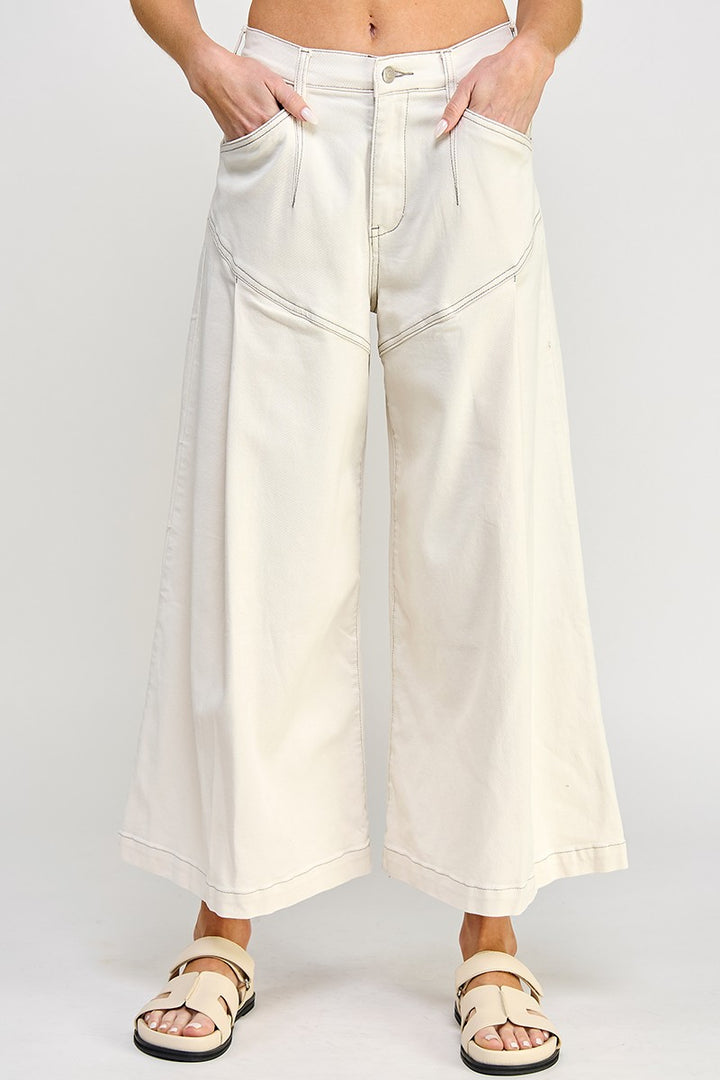 MID RISE FLARE PANTS