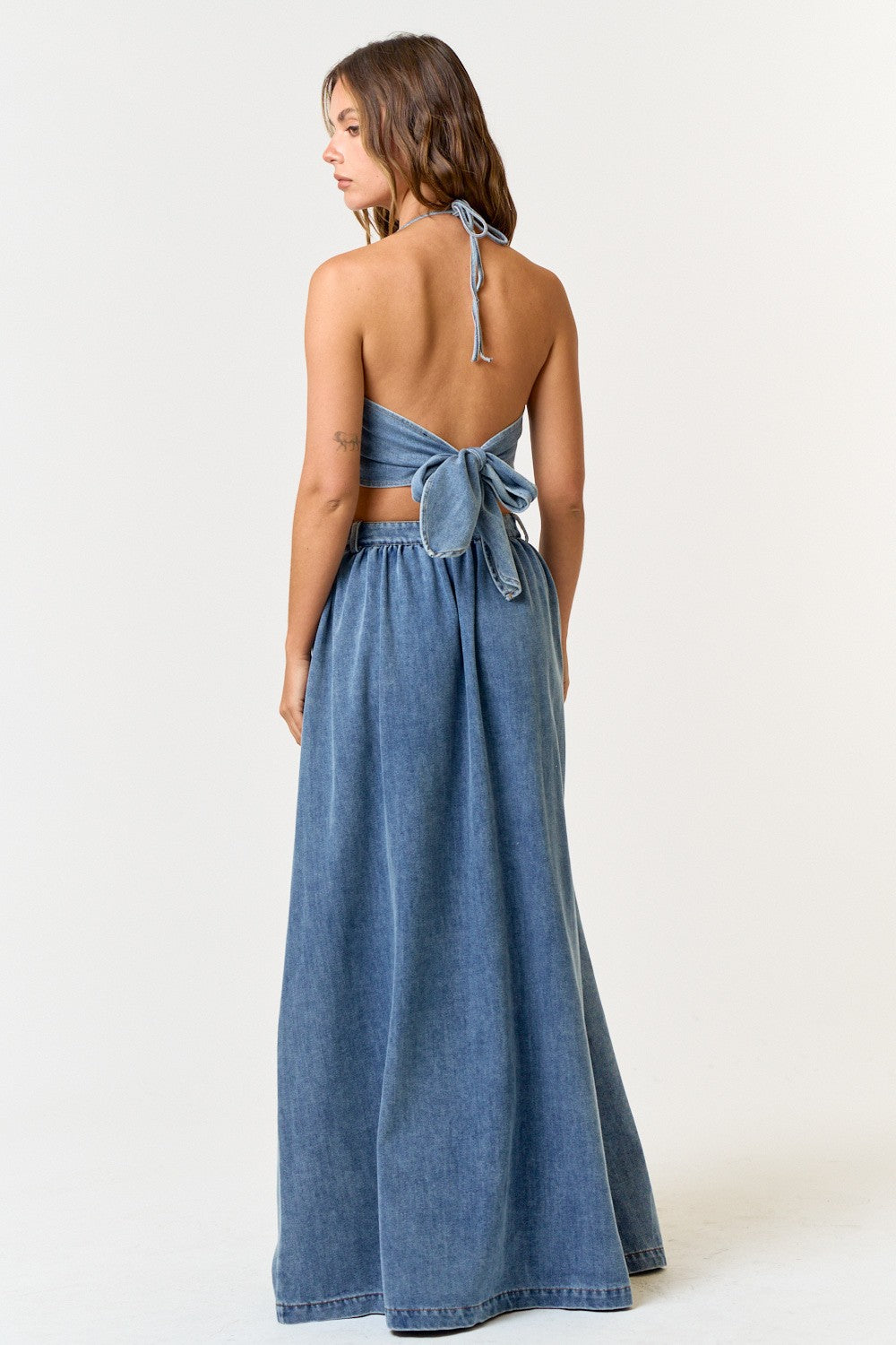 SHELLIE DENIM MAXI SET