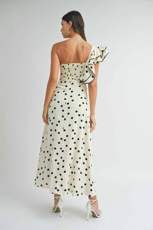 POLKA DOT RUFFLE DRESS