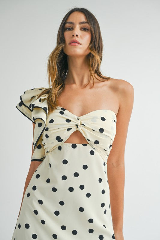 POLKA DOT RUFFLE DRESS