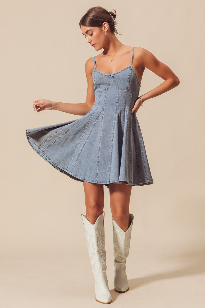 A LINE FIT AND FLARE DRESS