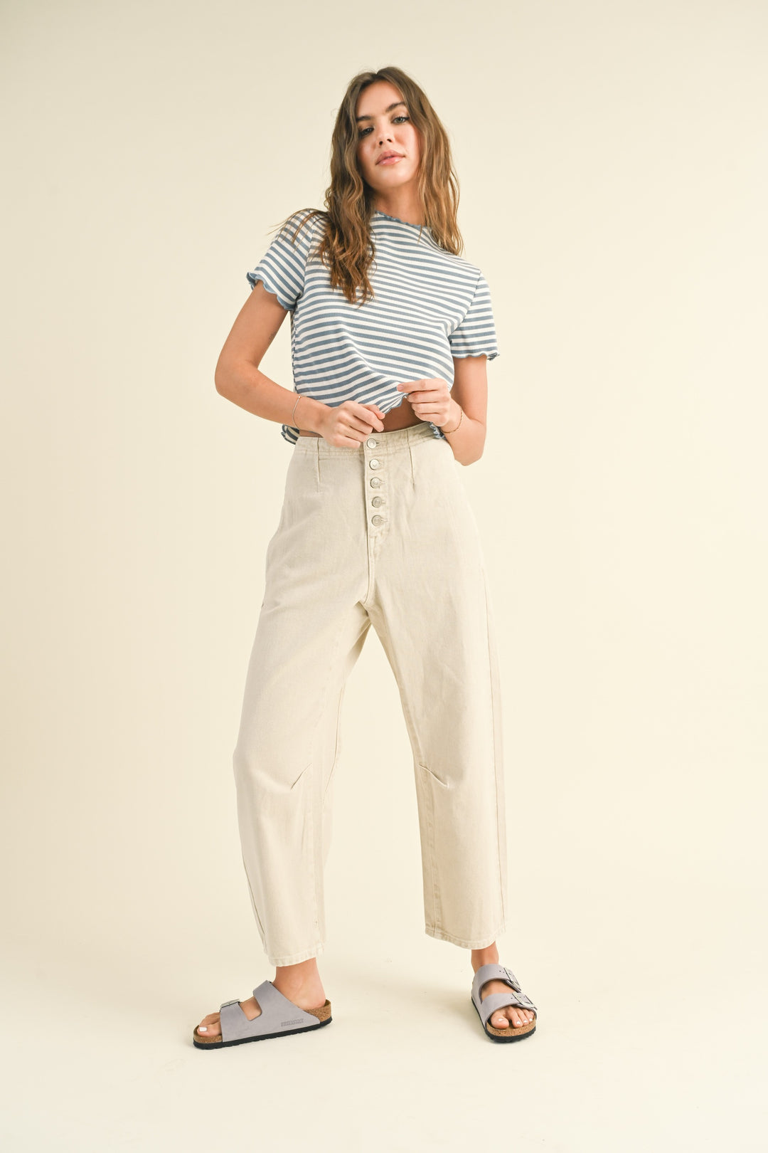 STRIPE RIBBED TOP