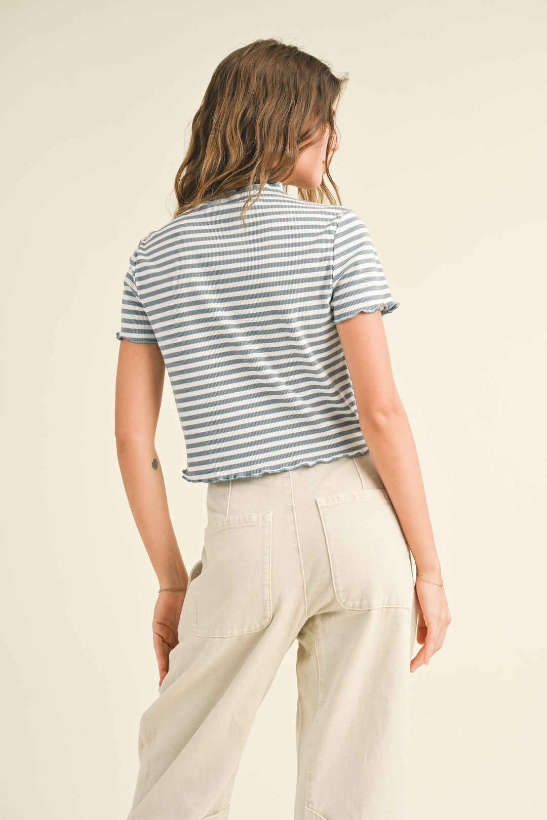 STRIPE RIBBED TOP